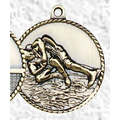 Medal, "Wrestling" High Relief - 2" Dia